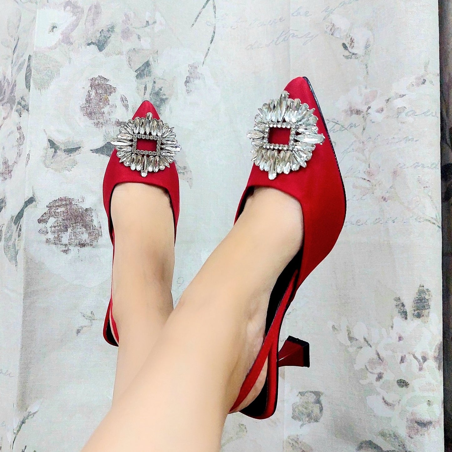 Red Slingback Heels