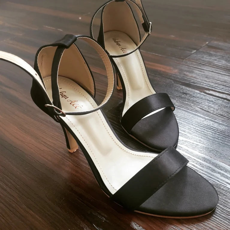 Pencil heel sandal black clearance