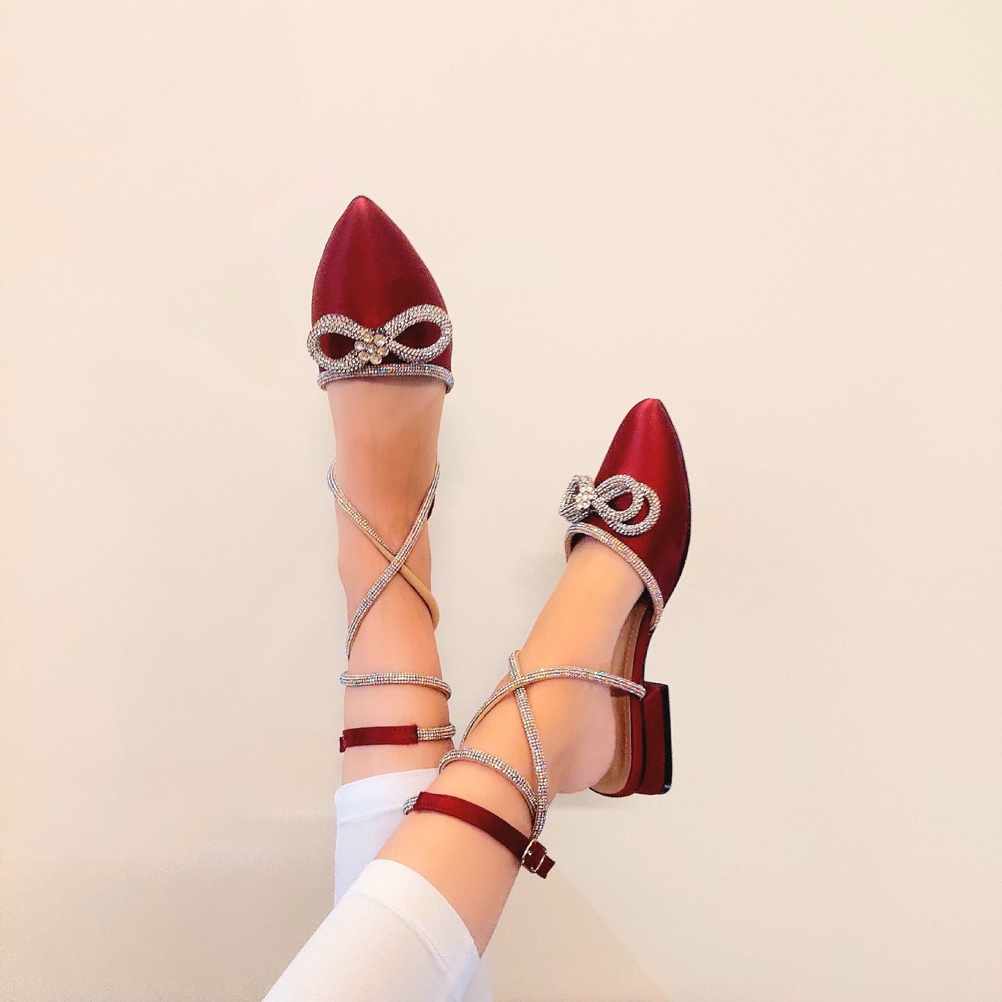 Maroon Long Mash Flats