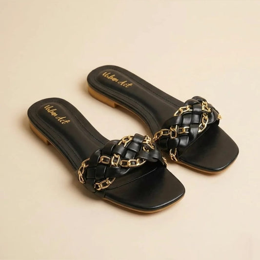 Black Chain Flats