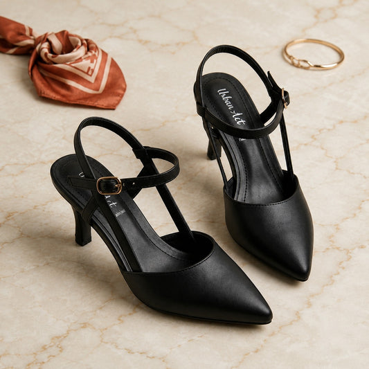 Black Luna slingback Heels