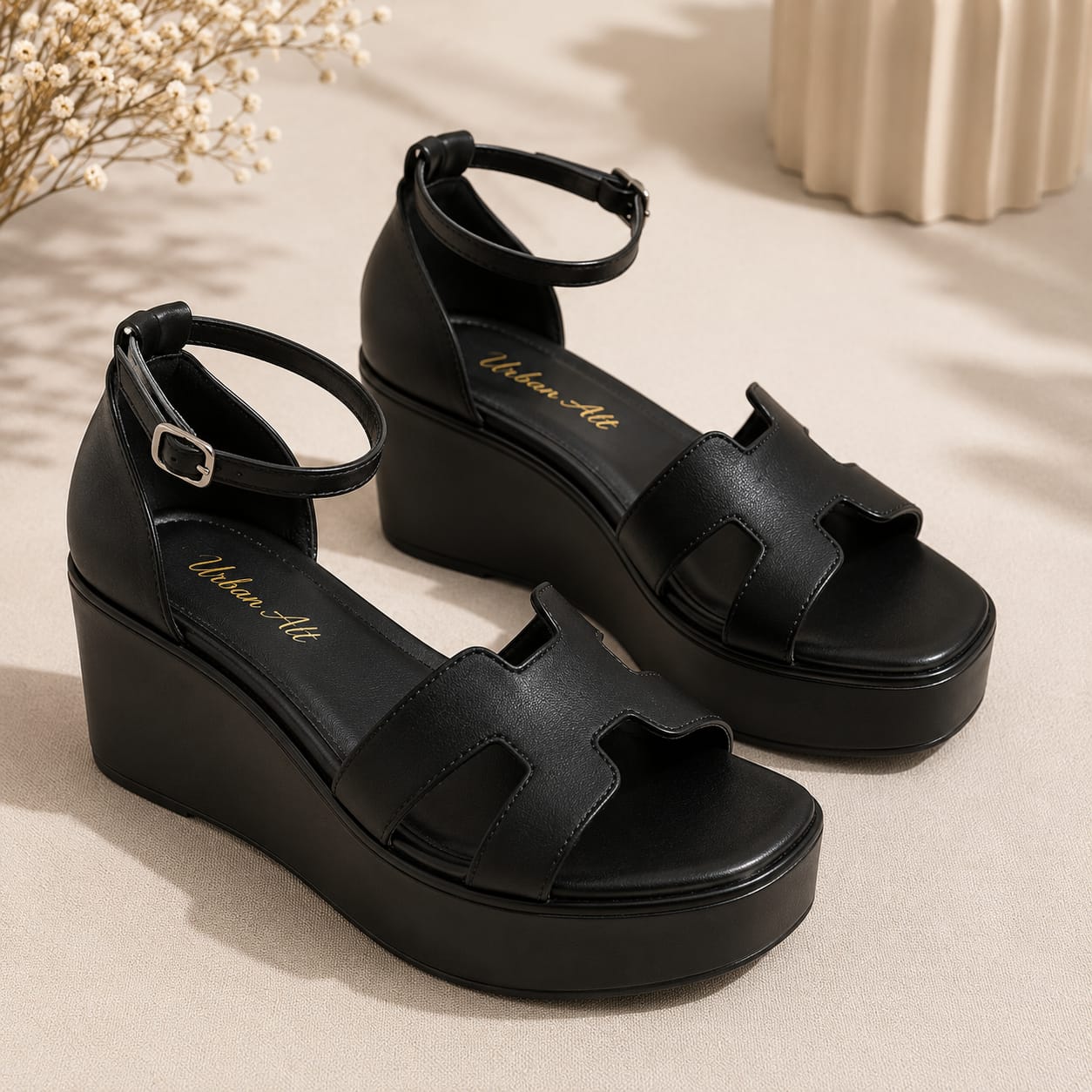 Black H Wedges