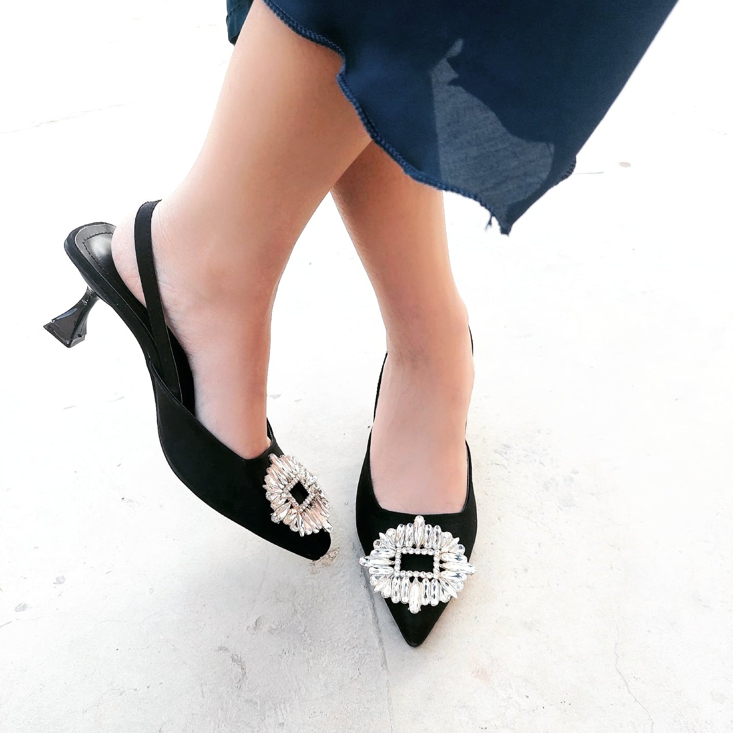 Black Slingback Heels