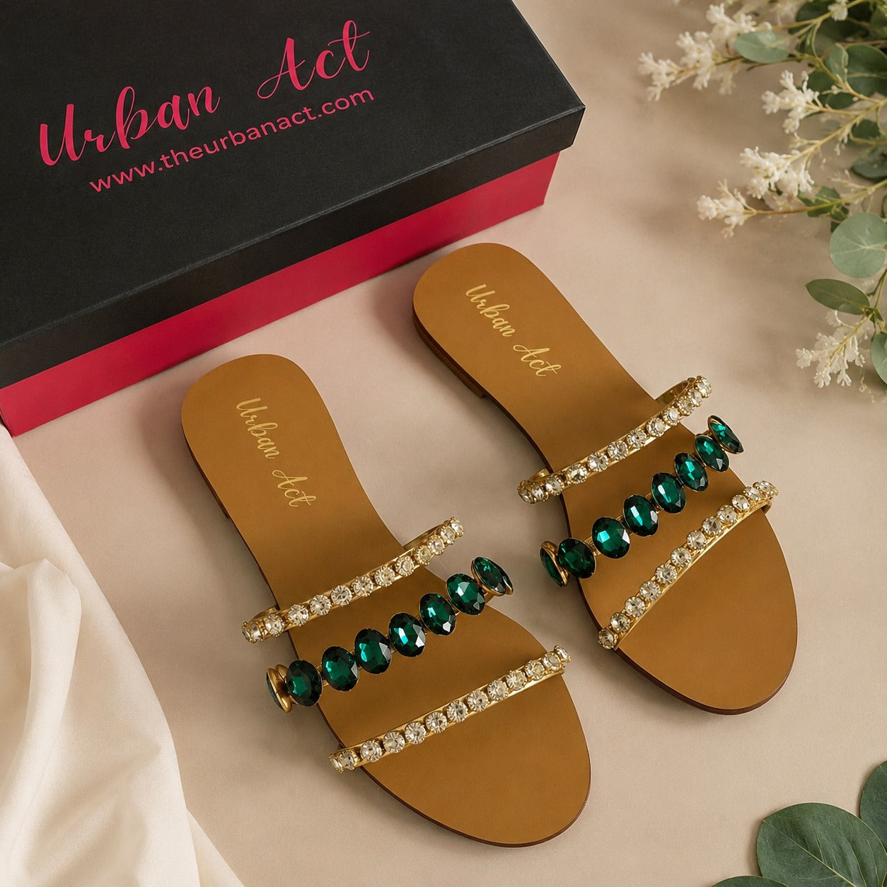 Royal Emerald Slippers